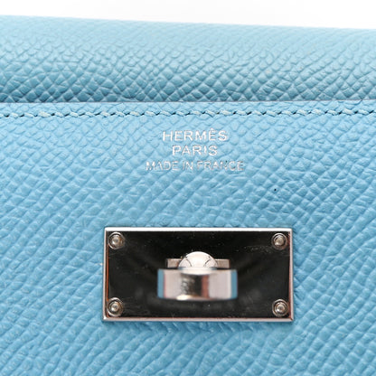 Hermes Epsom Verso Medium Kelly Wallet Bleu Du Nord Rouge De Coeur 7 of 8