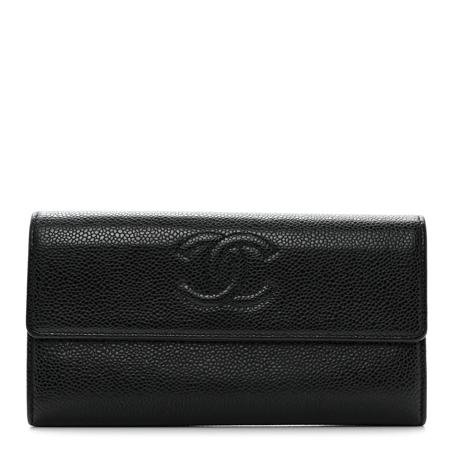 Chanel Caviar Timeless CC Large Gusset Flap Wallet Black 1 of 13