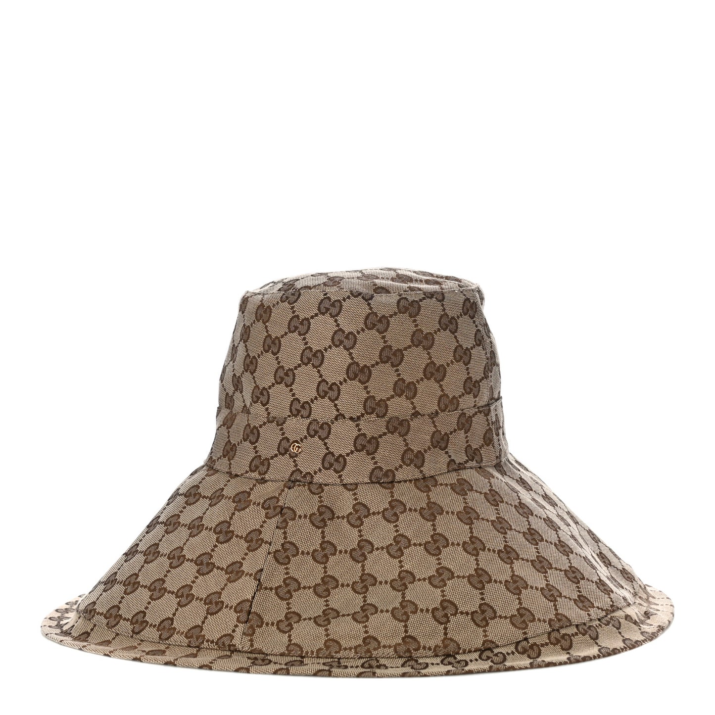 Monogram Wide Brim Hat L Beige