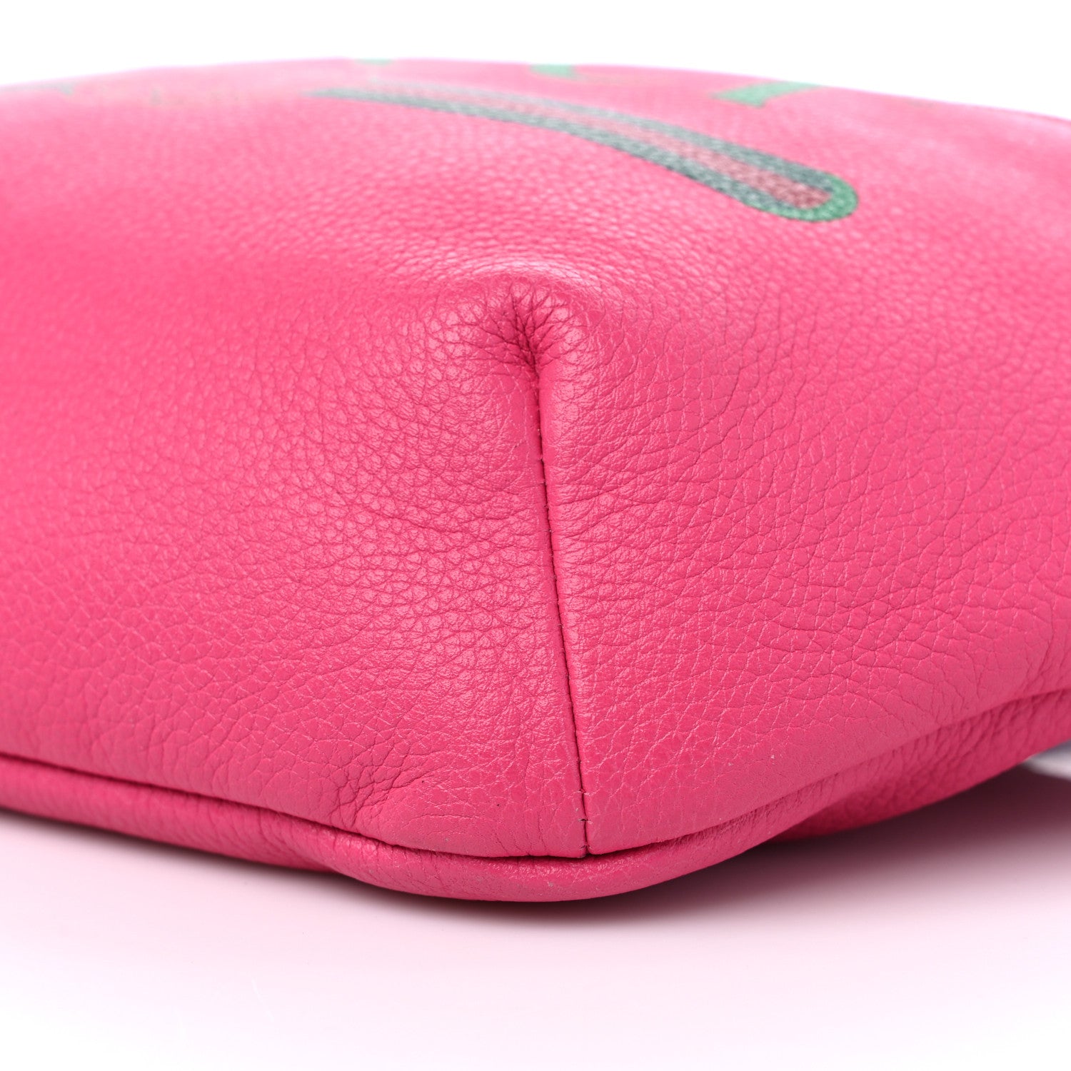 Gucci Grained Calfskin Small Logo Belt Bag Box Pink Green 9 of 10