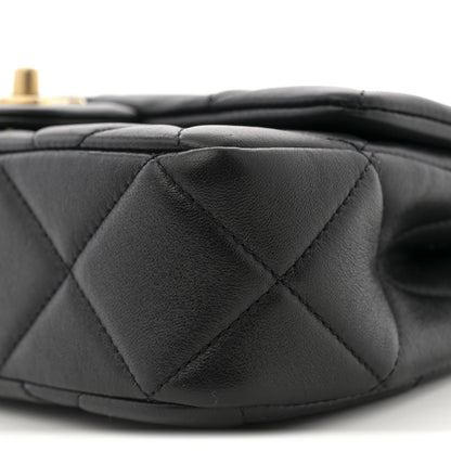 Chanel Lambskin Quilted Pearl Small Flap Black 10 of 10