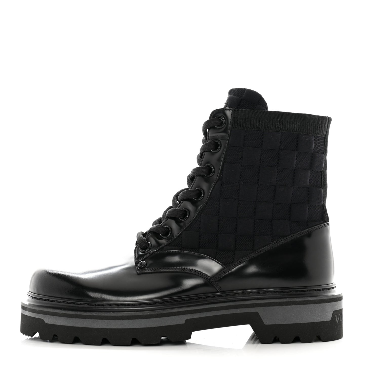 Calfskin Damier Mens Ankle Ranger Boots 8 Black