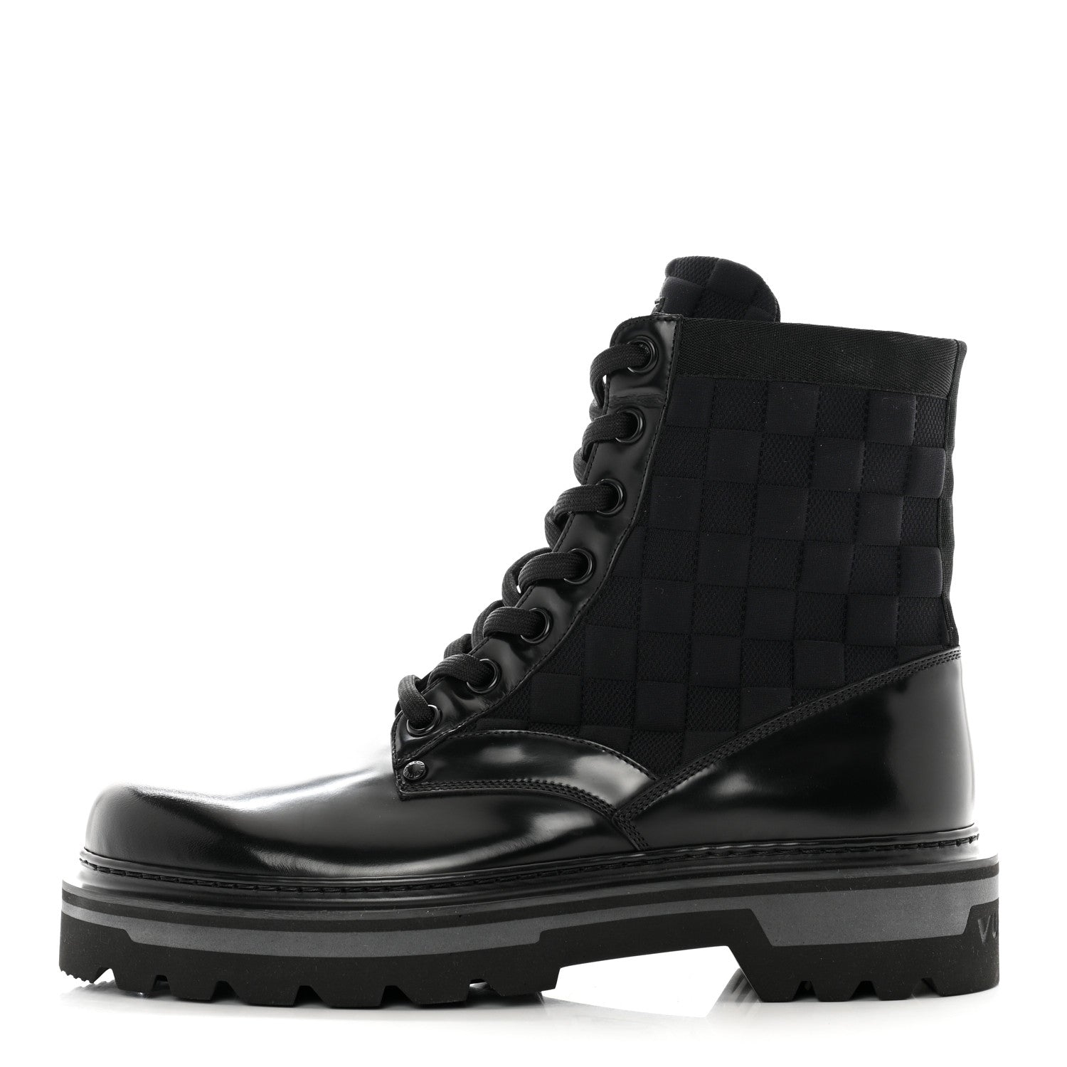 Louis Vuitton Calfskin Damier Mens Ankle Ranger Boots 8 Black 1 of 9