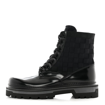 Louis Vuitton Calfskin Damier Mens Ankle Ranger Boots 8 Black 1 of 9