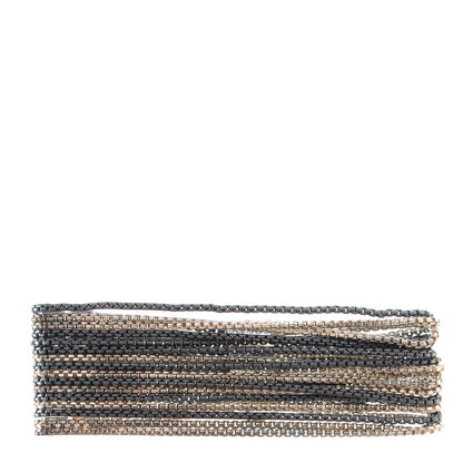 David Yurman Darkened Sterling Silver 21mm Multi Row Box Chain Bracelet 1 of 5