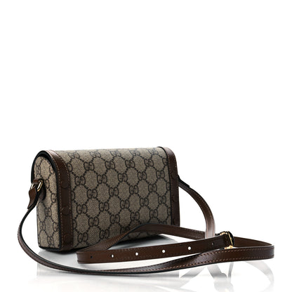 Gucci GG Supreme Monogram Mini Horsebit 1955 Shoulder Bag Beige Brown Sugar 2 of 9