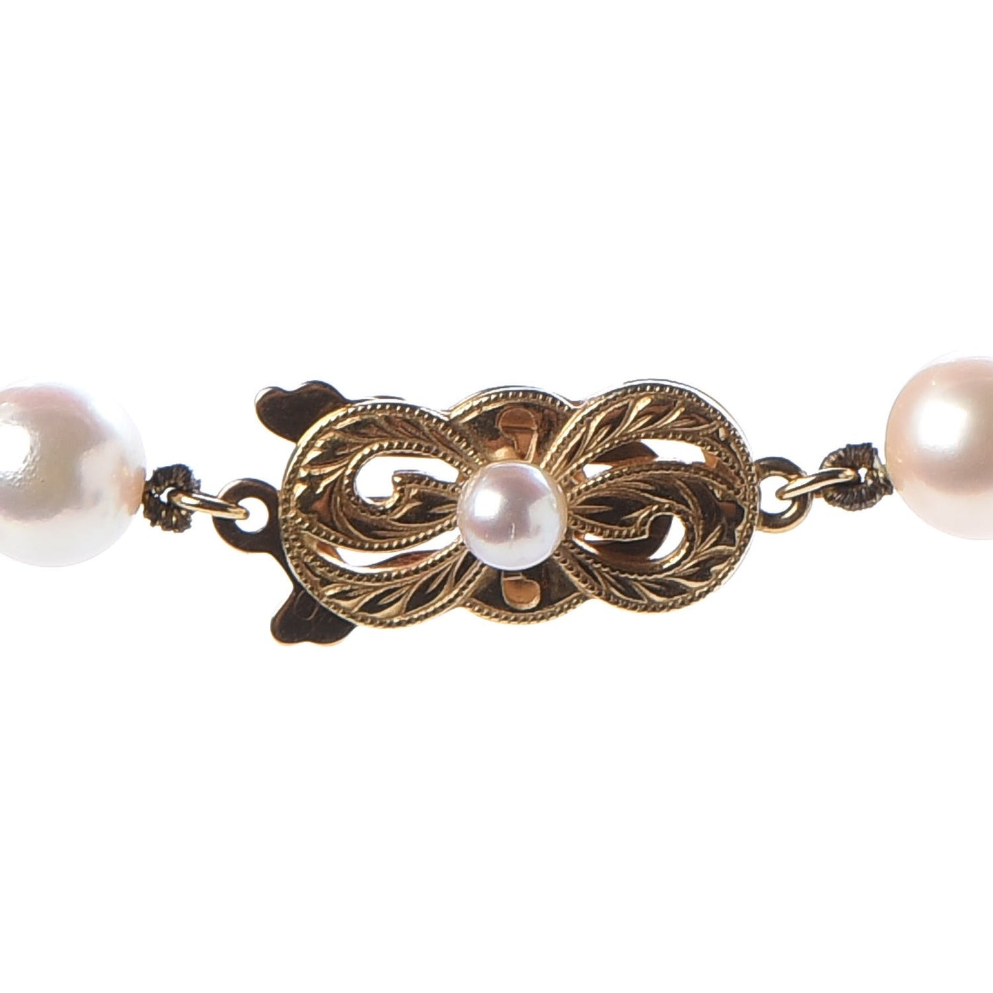 18K Yellow Gold Akoya Pearl 6.5-7mm Strand Necklace 18"