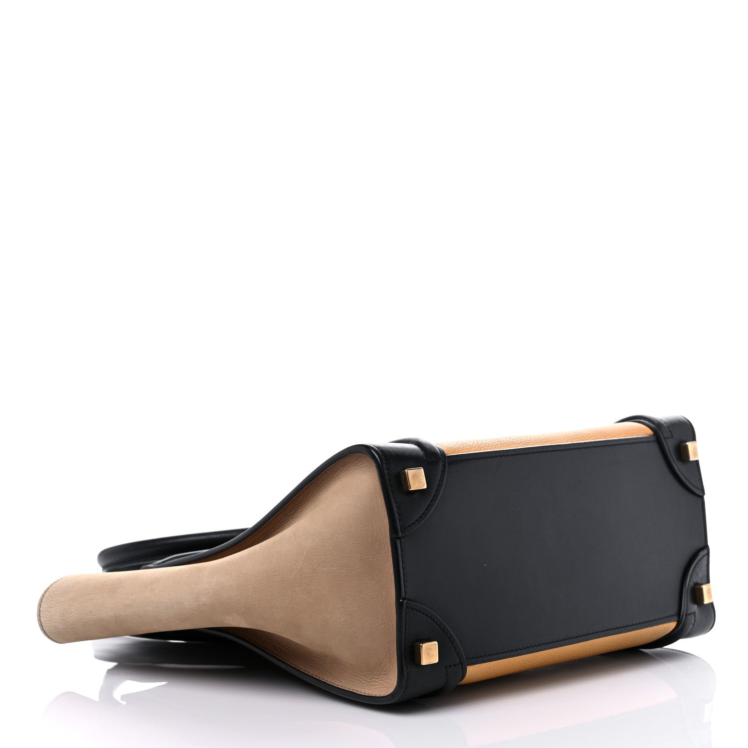 Celine Baby Grained Calfskin Nubuck Micro Tri-Color Luggage Corn 4 of 15