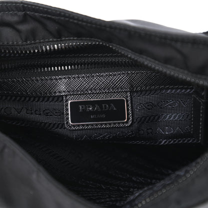Prada Tessuto Nylon Saffiano Flat Messenger Bag Black 8 of 10