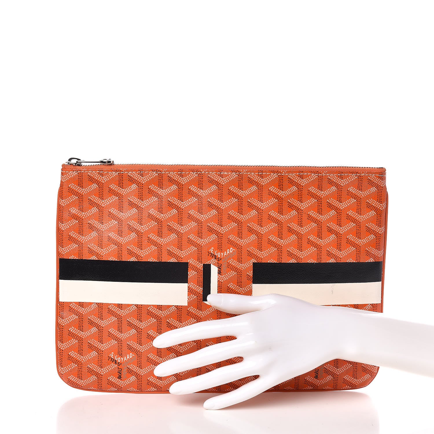 Goyard Goyardine Senat Pochette MM Orange 2 of 10