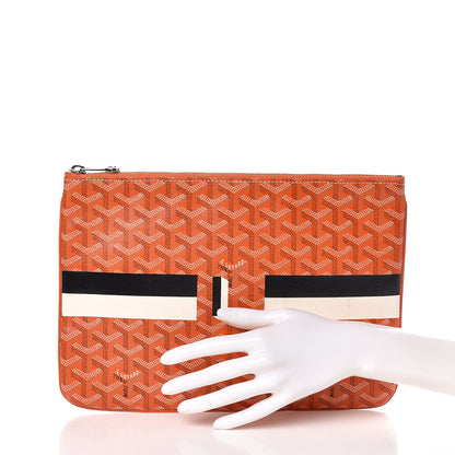 Goyard Goyardine Senat Pochette MM Orange 2 of 10