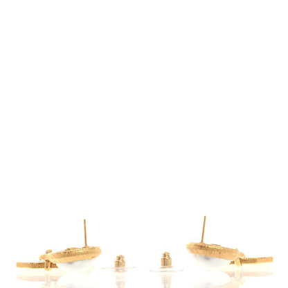Chanel Pearl CC Tags Drop Earrings Gold 3 of 5