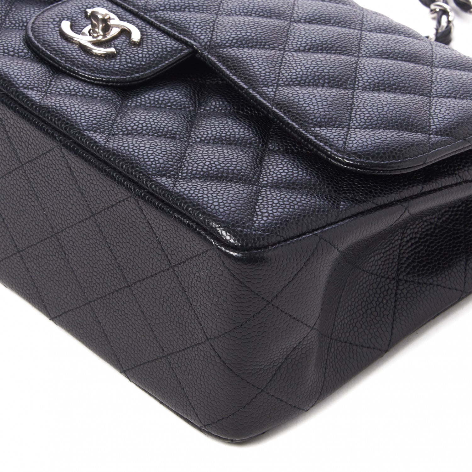 Chanel Caviar Quilted Jumbo Double Flap Black 6 of 11