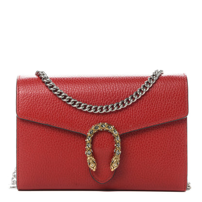 Gucci Calfskin Mini Dionysus Chain Wallet Hibiscus Red 1 of 13