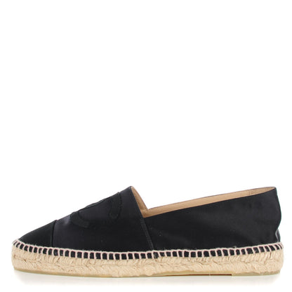 Chanel Satin CC Espadrilles 42 Black 1 of 9