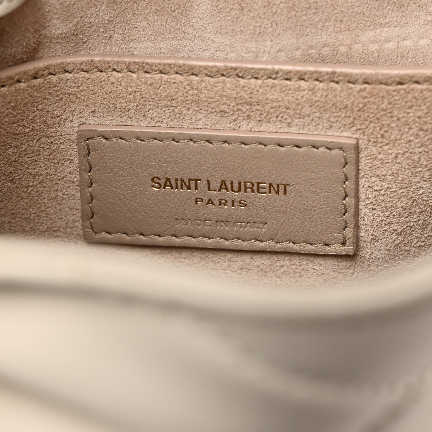 Saint Laurent Lambskin Quilted Le 57 Diamond Shoulder Bag Crema Soft 6 of 13