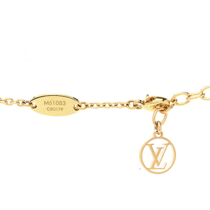 Louis Vuitton Brass Essential V Necklace Gold 5 of 6