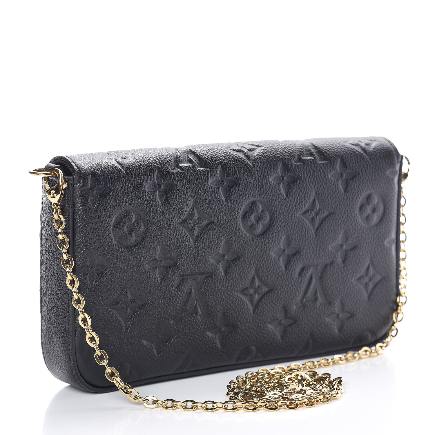 Louis Vuitton Empreinte Pochette Felicie Chain Wallet Black 3 of 13