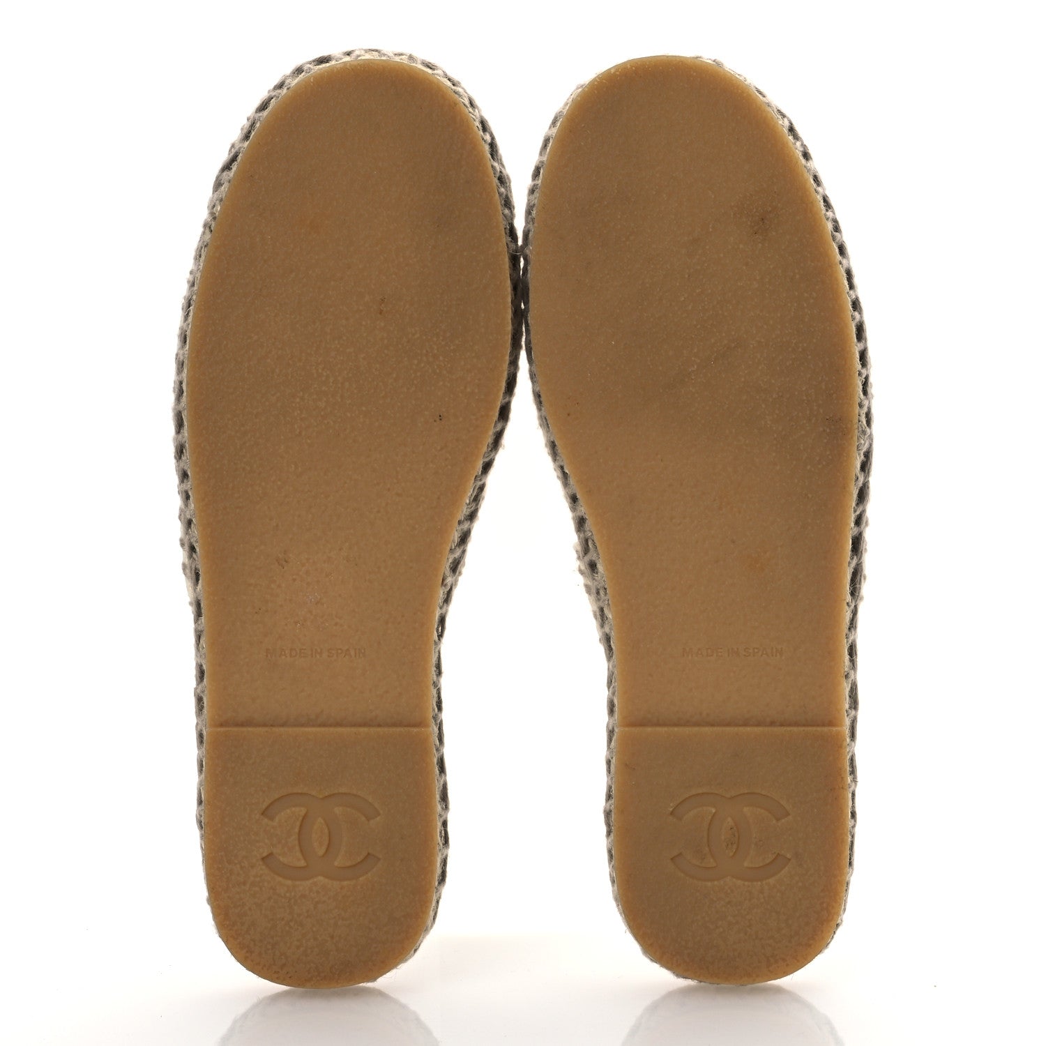 Chanel Denim CC Espadrille Mules 37 White Black 7 of 14
