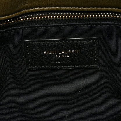 Saint Laurent Lambskin Quilted Medium Loulou Puffer Monogram Chain Satchel Seaweed Seaweed 5 of 8