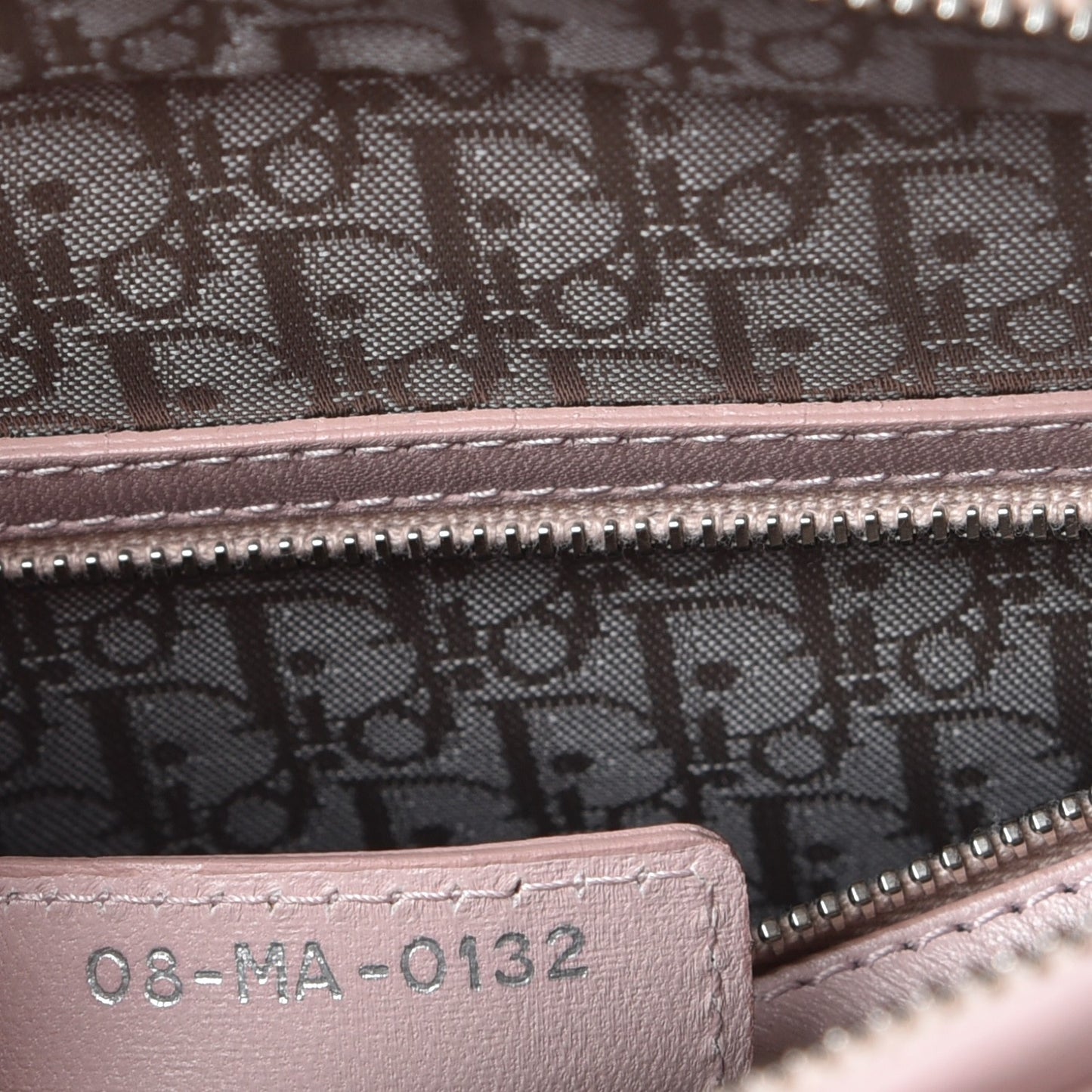 Lambskin Cannage Large Lady Dior Rose Poudre