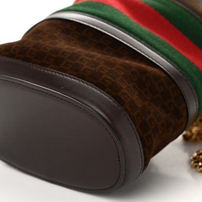 Gucci Suede Calfskin Web G Logo Bucket Bag Dark Brown 11 of 11