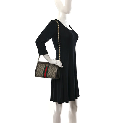 Gucci GG Supreme Monogram Web Small Ophidia Chain Shoulder Bag Brown 2 of 9