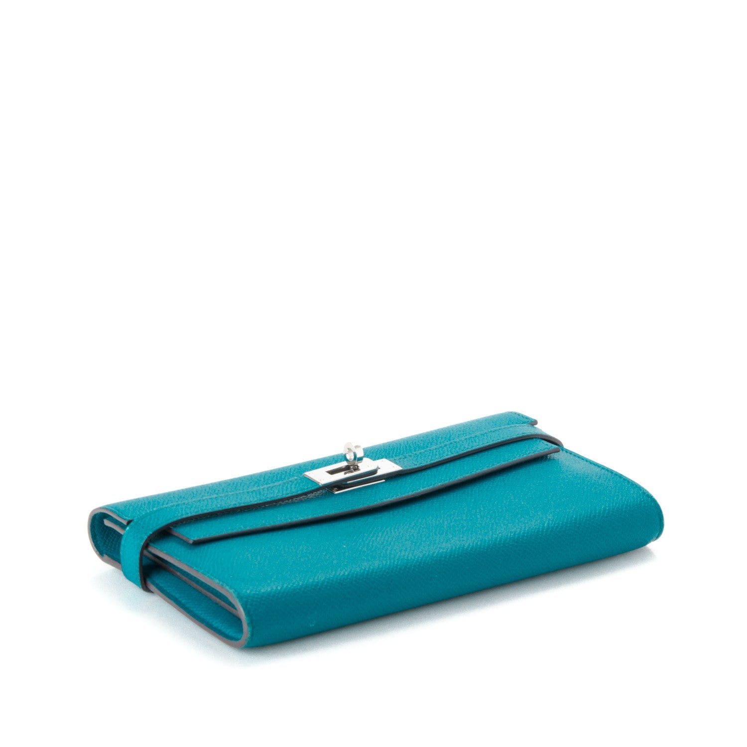 Hermes Epsom Kelly Longue Wallet Bleu Izmir 4 of 8