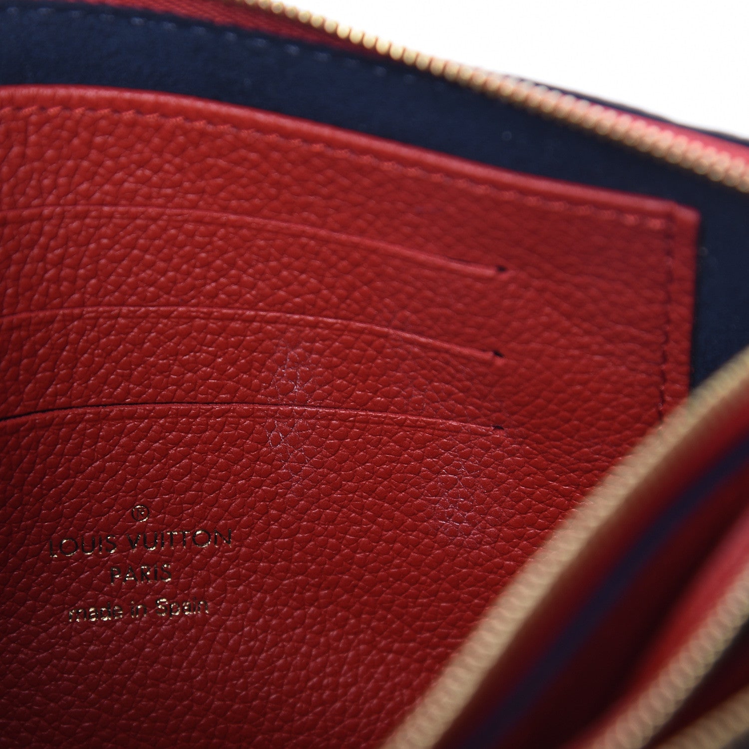 Louis Vuitton Empreinte Double Zip Pochette Marine Rouge 8 of 11