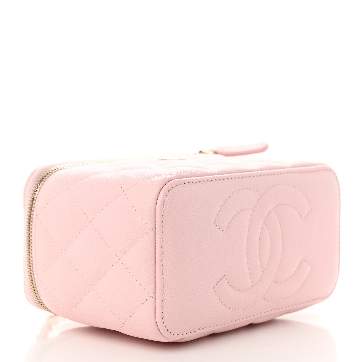 Chanel Caviar Quilted Small Vanity Case With Chain Light Pink 4 of 10