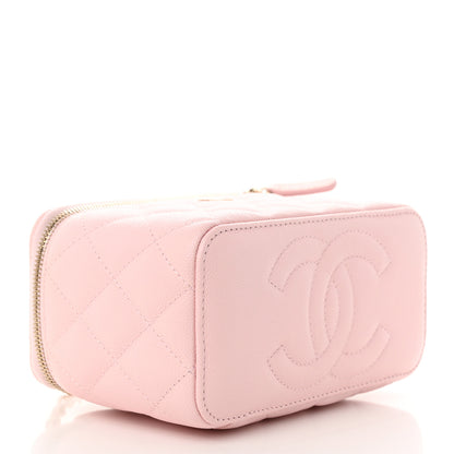 Chanel Caviar Quilted Small Vanity Case With Chain Light Pink 4 of 10