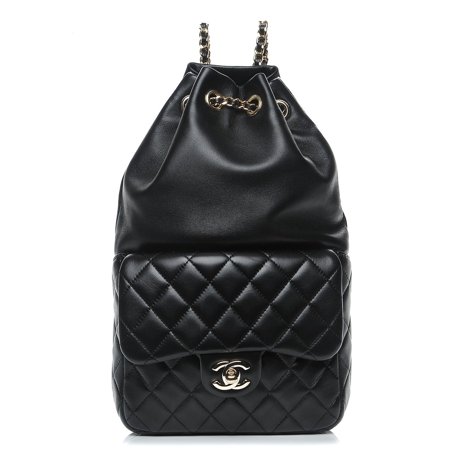 Lambskin Quilted Small in Seoul Backpack Black