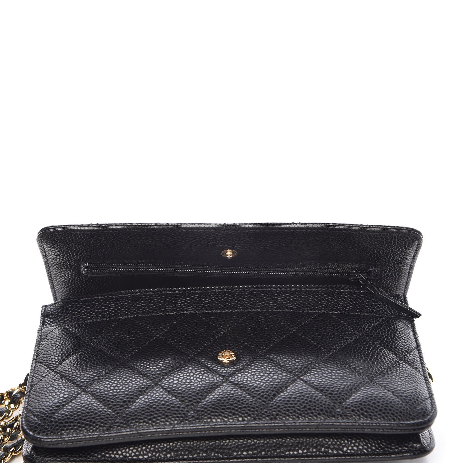 Chanel Caviar Quilted Wallet On Chain WOC Black 12 of 15