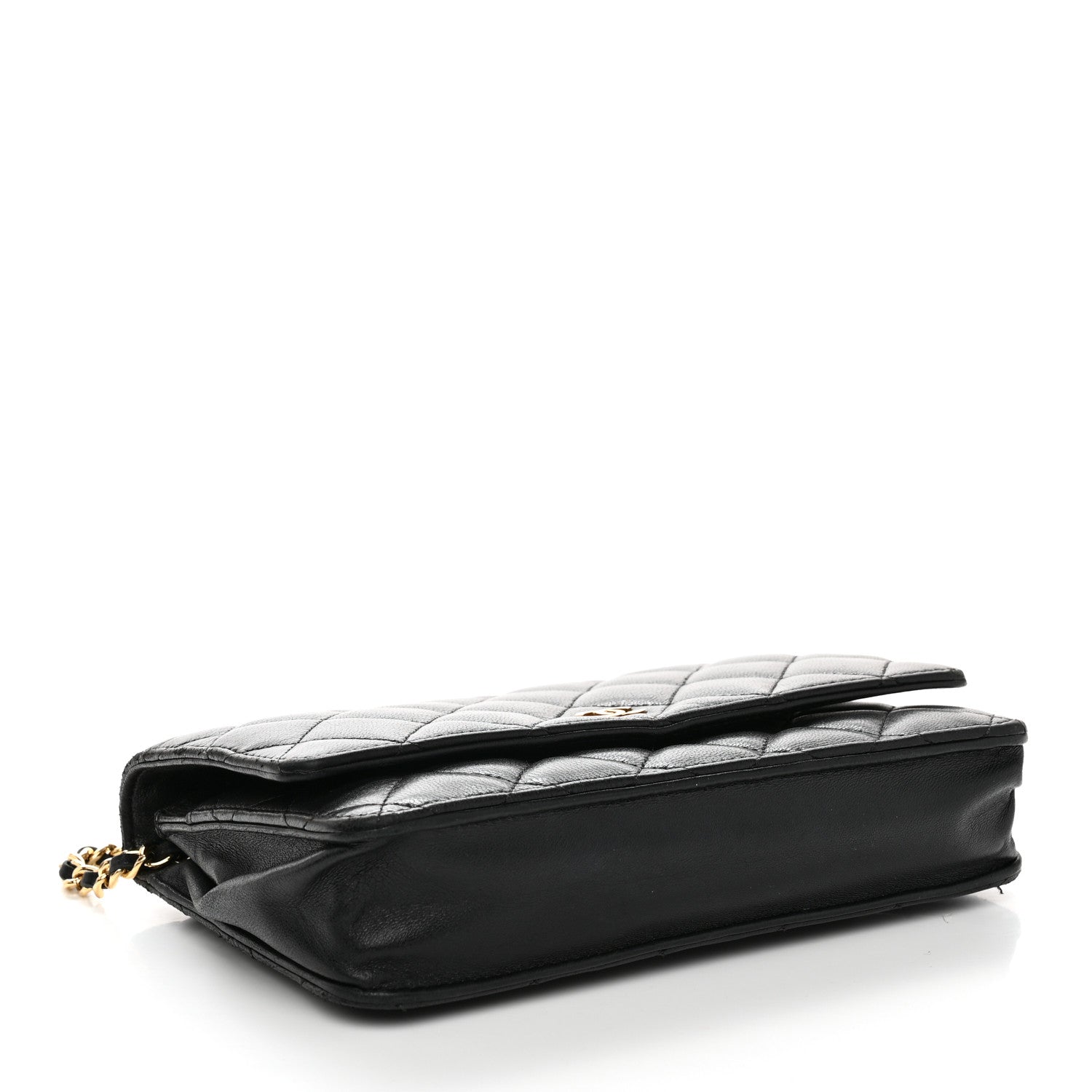Chanel Lambskin Quilted Wallet On Chain WOC Black 4 of 13