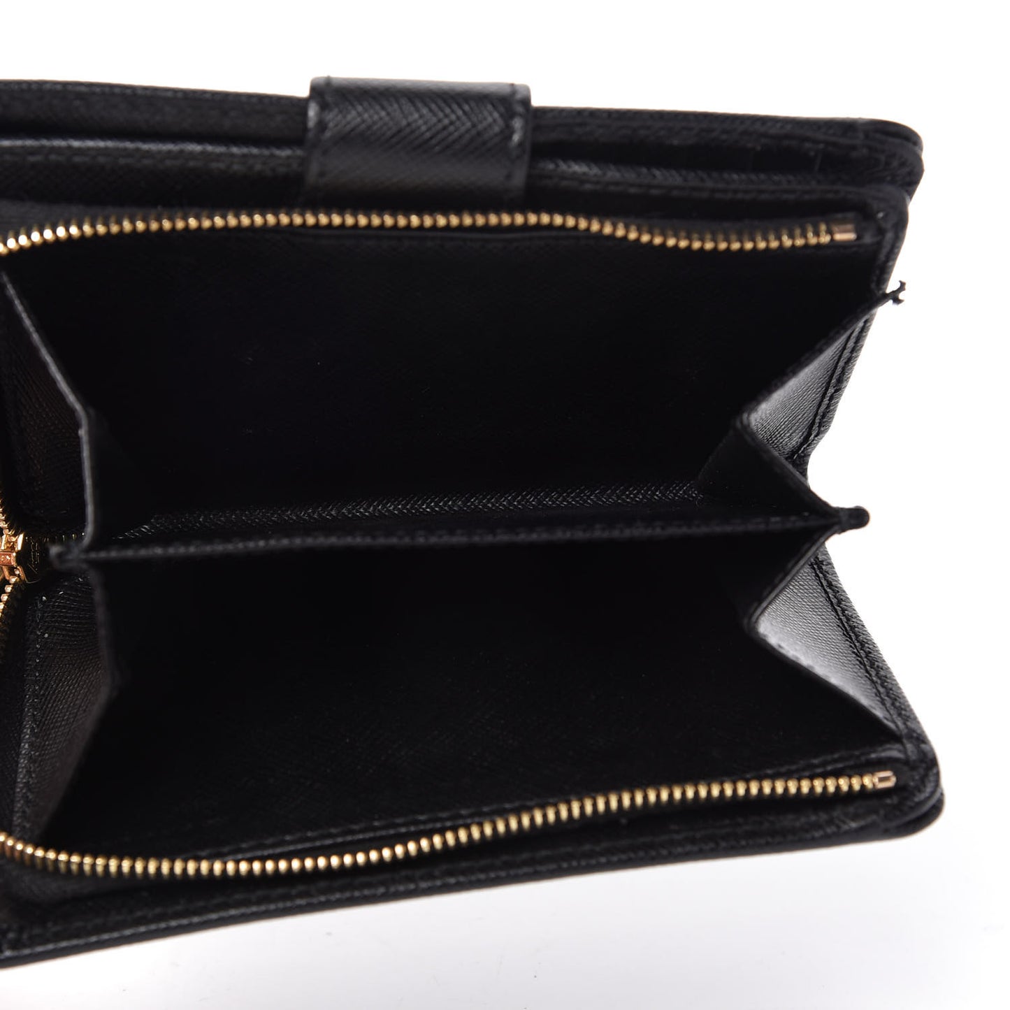 Saffiano Metal Compact Wallet Black