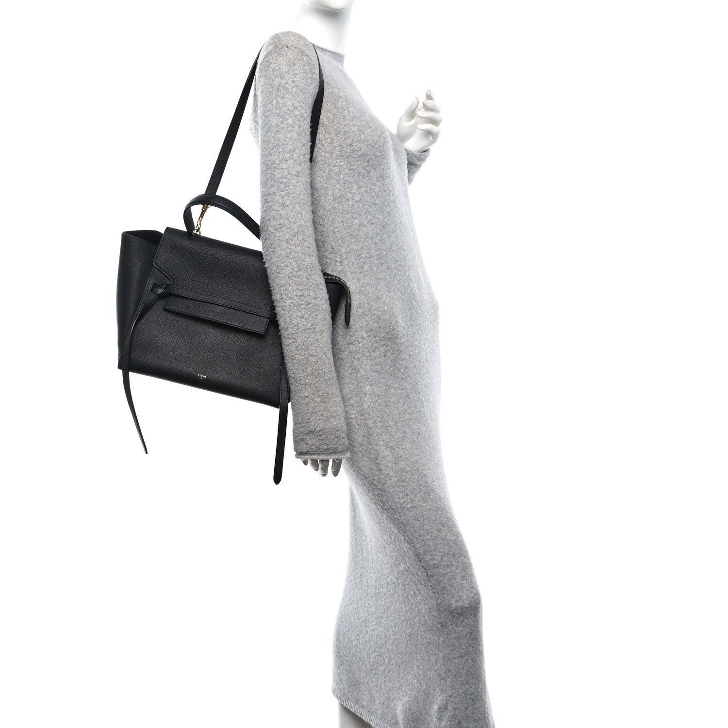 Celine Grained Calfskin Mini Belt Bag Black 2 of 12