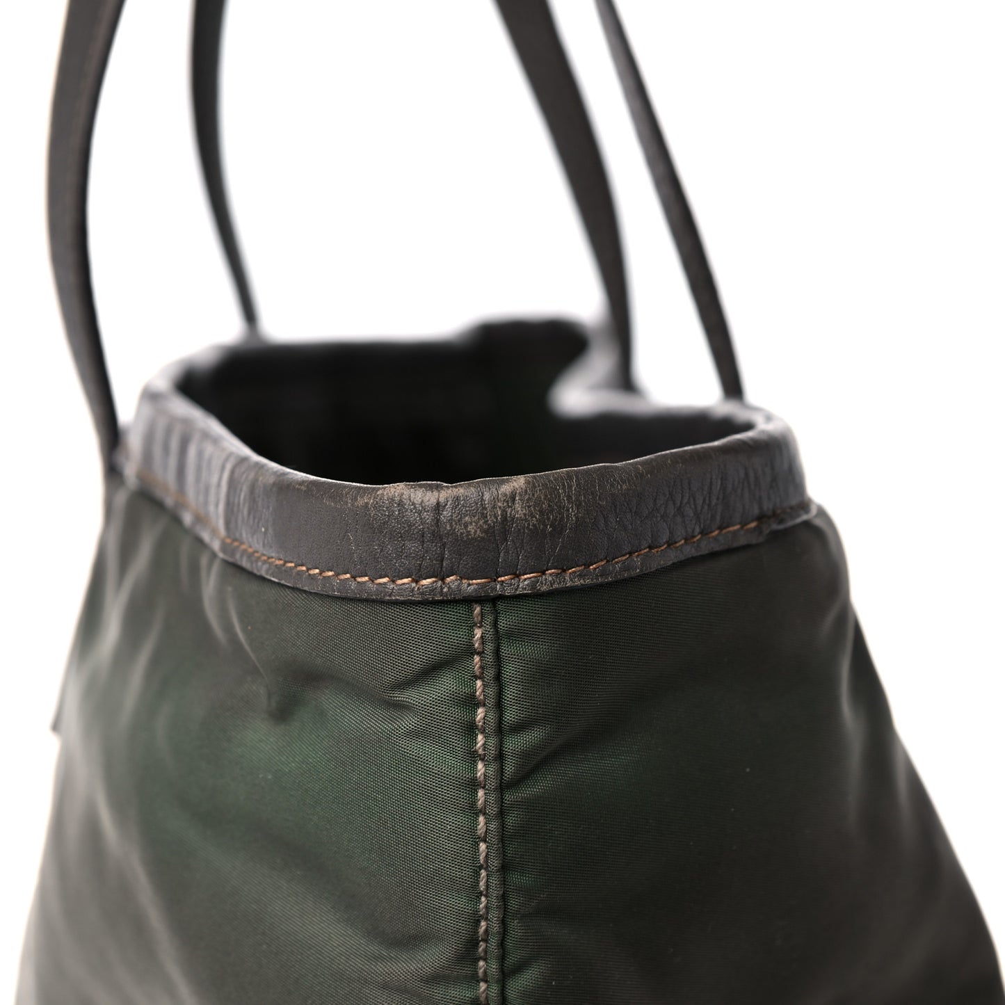 Tessuto Nylon Logo Tote Green