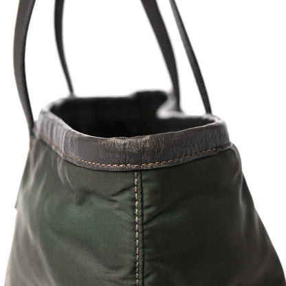 Prada Tessuto Nylon Logo Tote Green 10 of 16