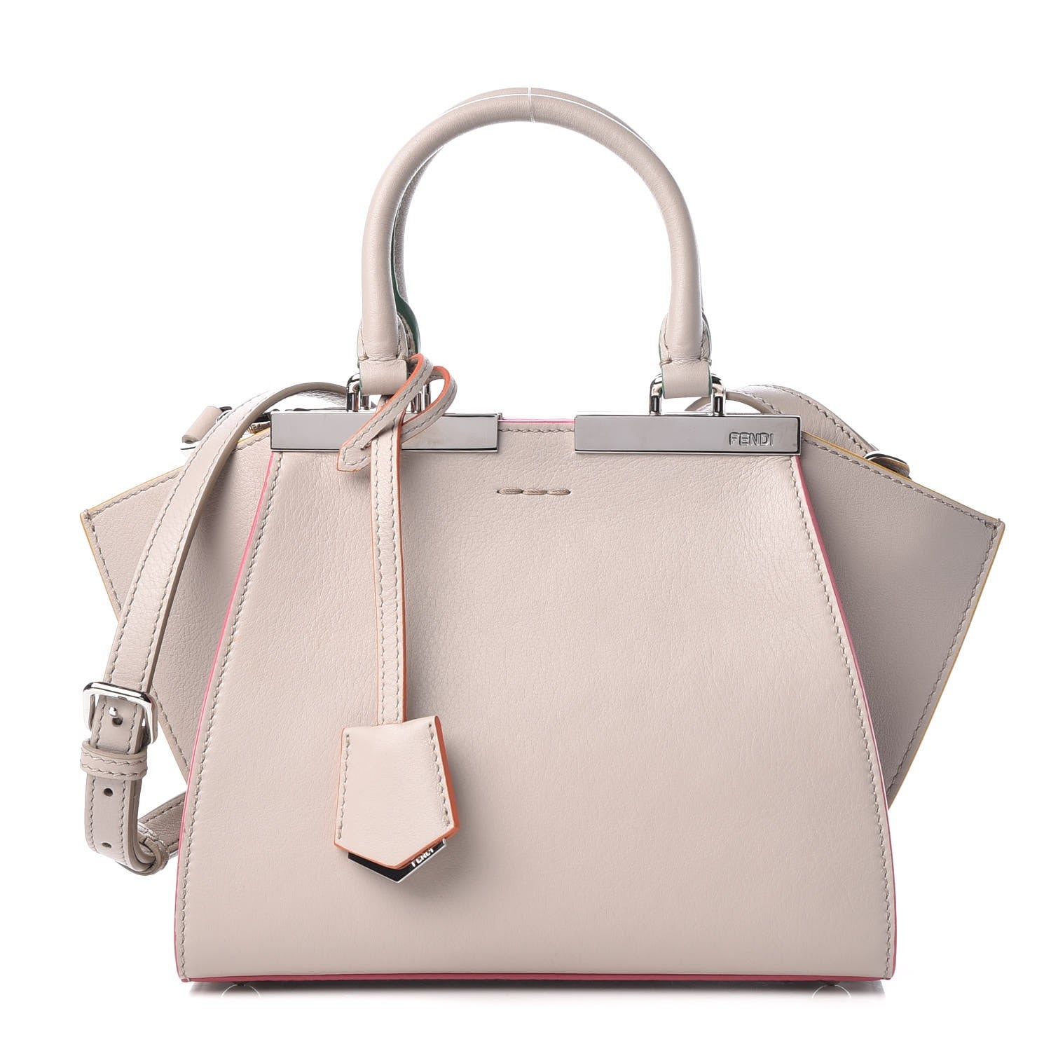 Fendi Vitello Dolce Mini 3Jours Tote Grigio Polvere 1 of 8