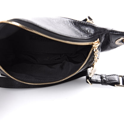 Chanel Crumpled Glazed Lambskin Quilted Waist Bag Fanny Pack Black 5 of 10