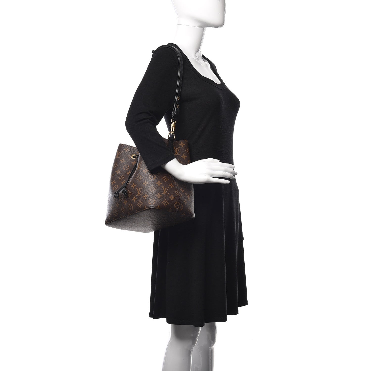 Louis Vuitton Monogram Neonoe MM Black 2 of 9