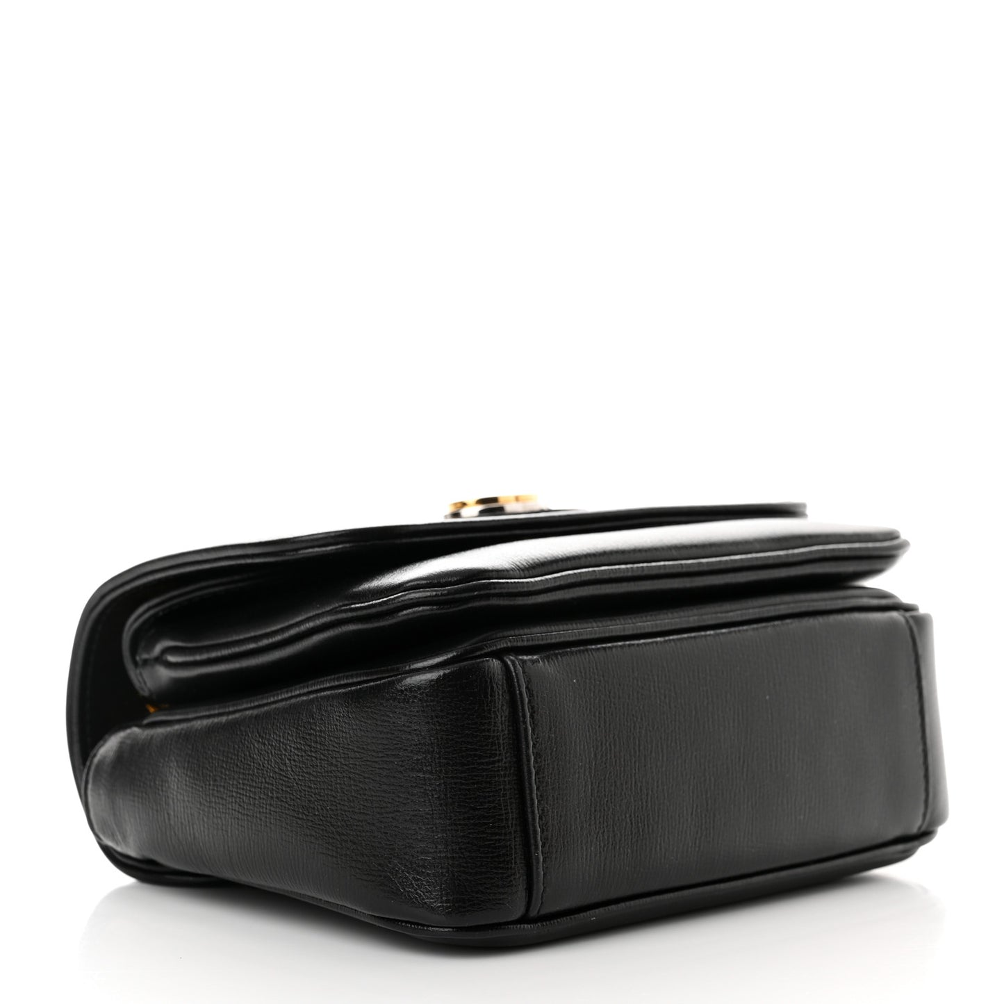 Azalea Calfskin Mini Marina Chain Shoulder Bag Black