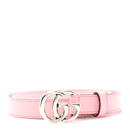 Gucci Moon Calfskin Palladium Double G Belt 75 30 Wild Rose 1 of 4