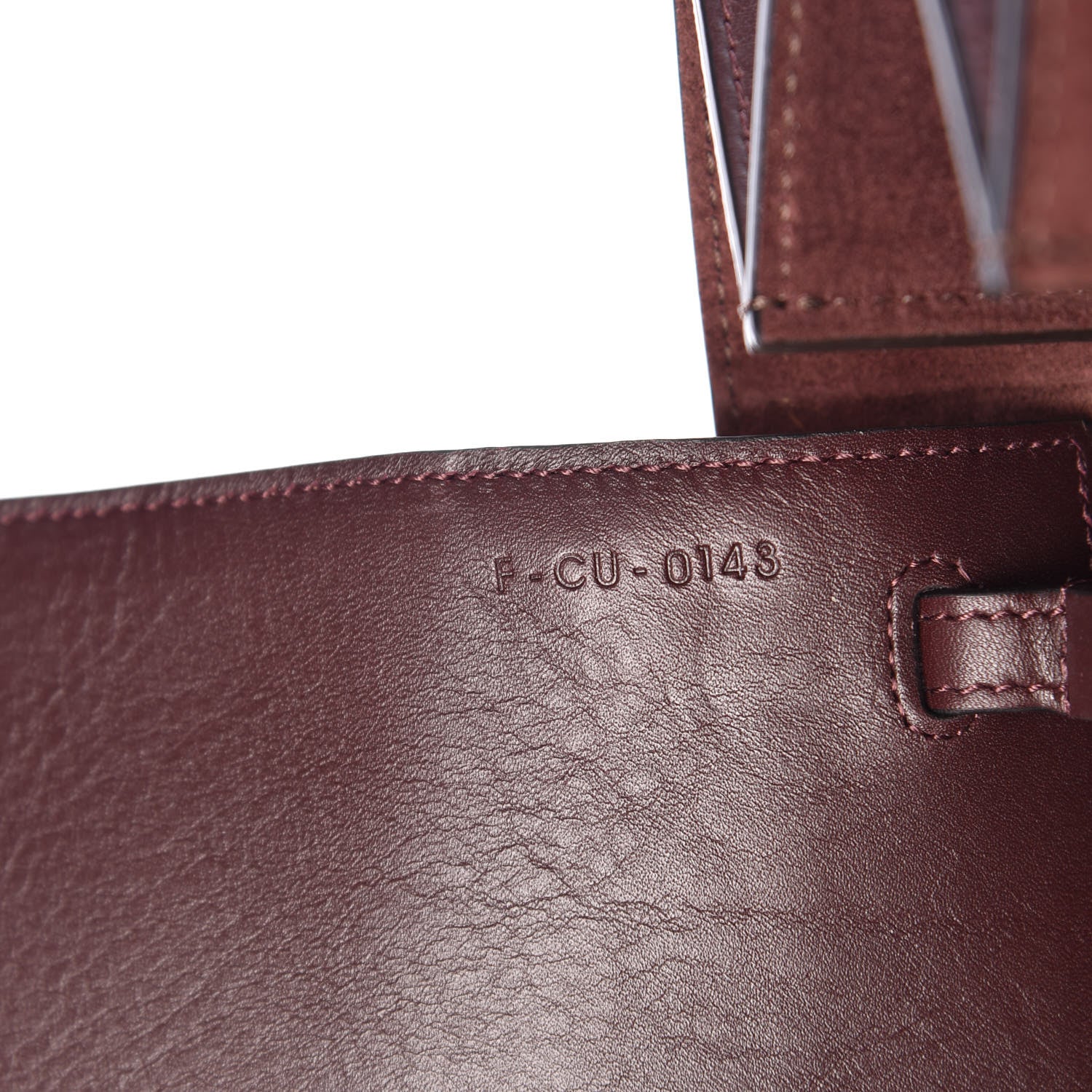 Celine Smooth Calfskin Triple Shopper Tote Burgundy 8 of 10