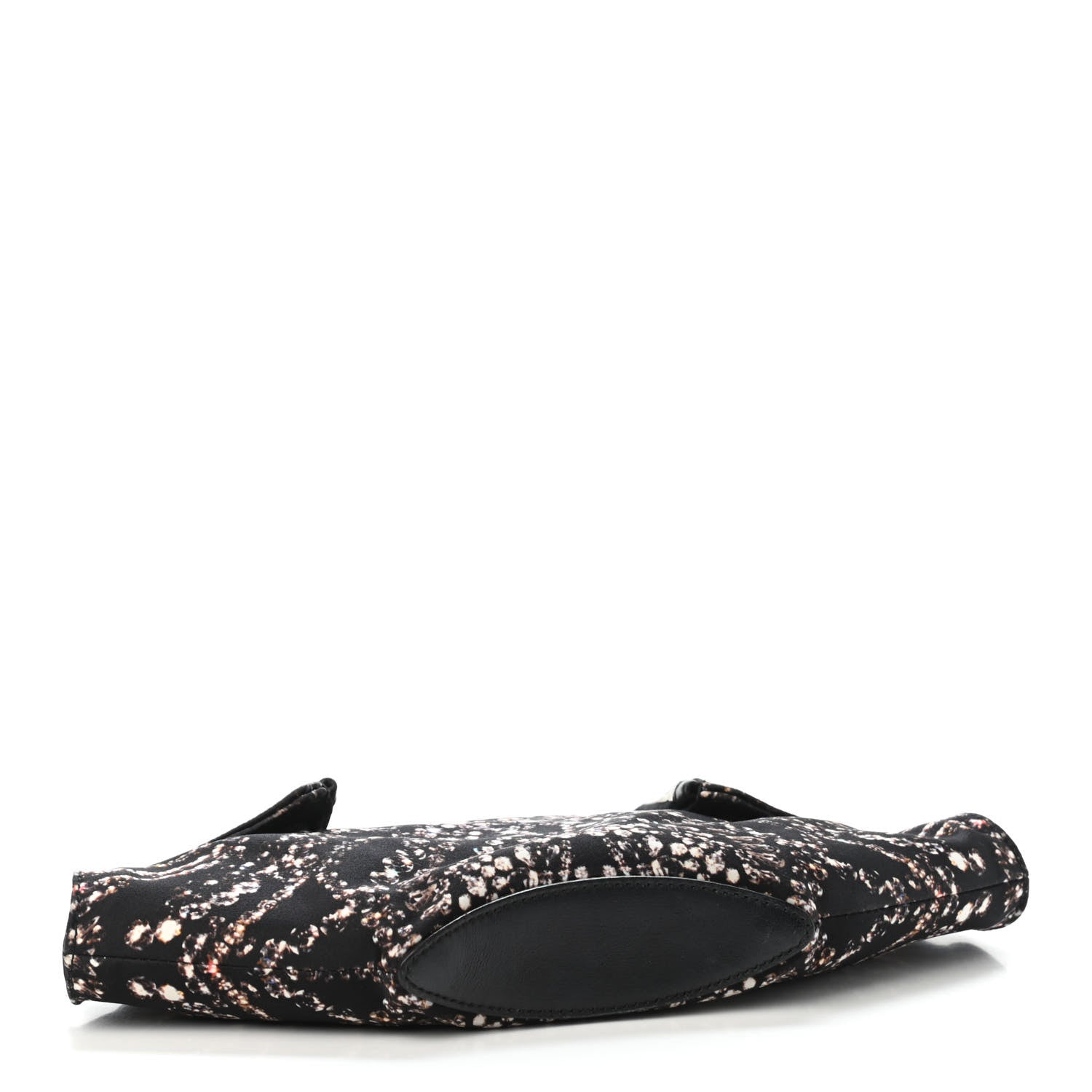 Alexander McQueen Silk Dandelion Print De Manta Clutch Black 3 of 4