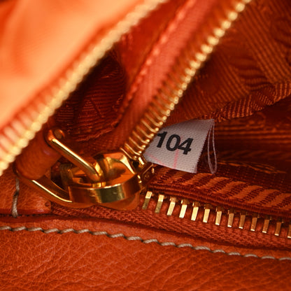 Prada Tessuto Nylon Gaufre Shopping Satchel Papaya 7 of 17
