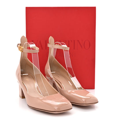 Valentino Garavani Patent Vlogo Tan-Go Ankle Strap 60mm Pumps 39 Rose Cannelle 12 of 12