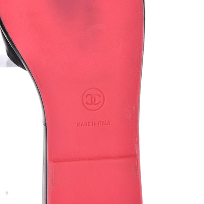 Chanel Calfskin Cambon CC Flat Slide Sandals 39 Black 6 of 9