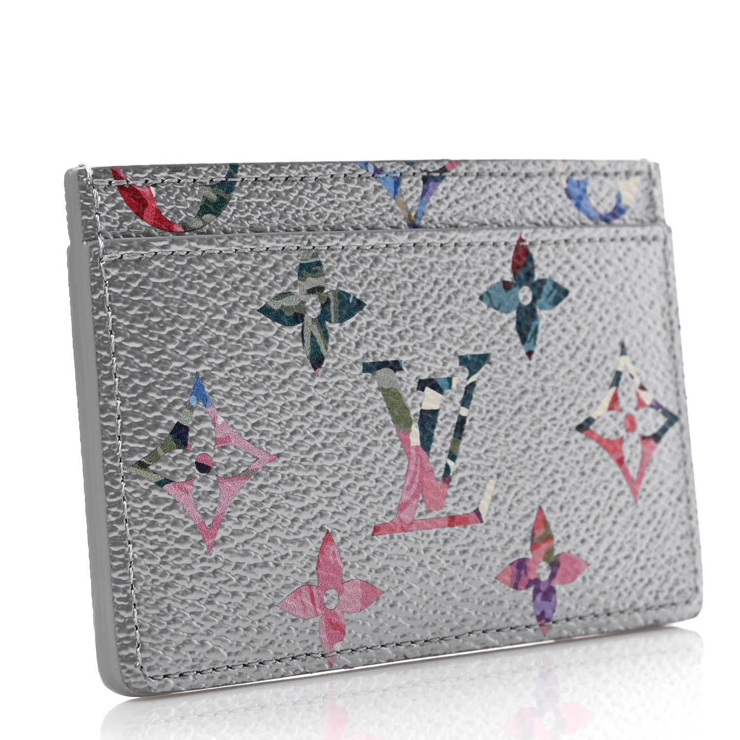 Louis Vuitton Metallic Monogram LV Garden Card Holder Silver 3 of 6