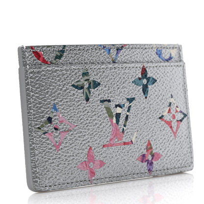 Louis Vuitton Metallic Monogram LV Garden Card Holder Silver 3 of 6
